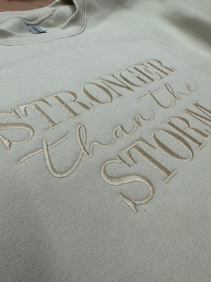 Stronger Than The Storm Embroidered Sweatshirt