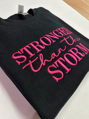 Stronger Than The Storm Embroidered Sweatshirt