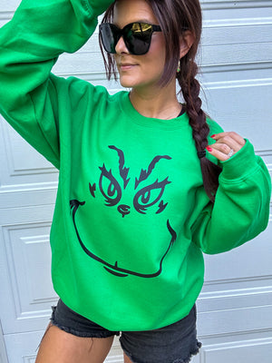 Green Man face Sweatshirt