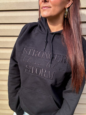 Stronger Than The Storm Embroidered Hoodie