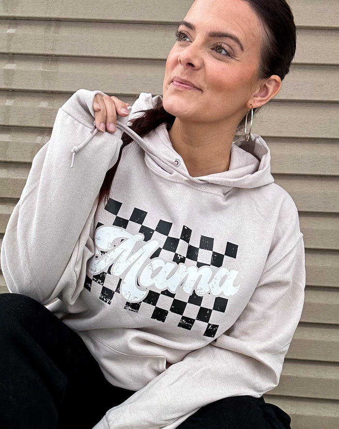 Mama Checkered Hoodie