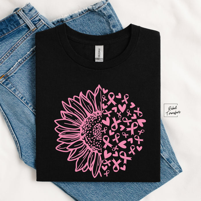 Breast Cancer Sunflower Gildan Tee