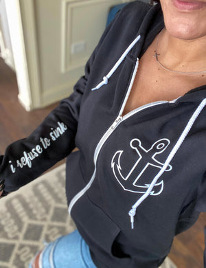 I refuse to sink Zip up Hoodie